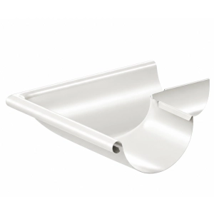 Narożnik zewnętrzny KROP STAL Ø125 mm 135° – biały RAL 9010